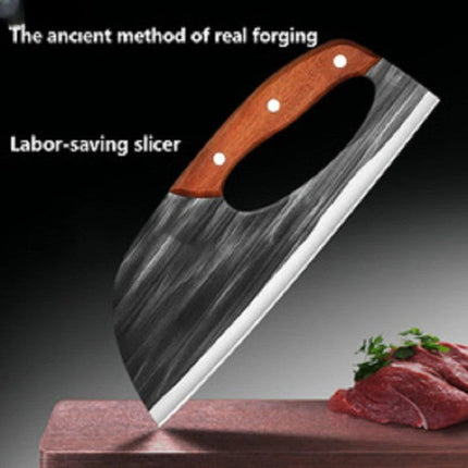 Chef Knife, Forged Stainless Steel Kitchen Knife with Wooden Handle – image 4