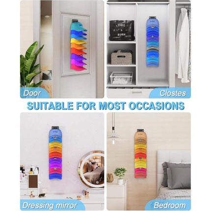 Hat Organizer for Wall, Hat Holder with Self Adhesive or Screw Mount – image 7