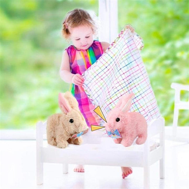 Easter Bunny Rabbit Toy, Interactive Plush Bunny Toy That Walks and Talks
