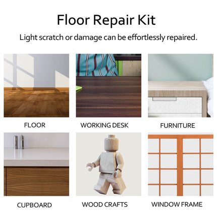 Wood and Laminate Floor Repair Kit, Scratch Filler for Wood Furniture and Cabinets