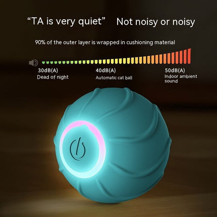 Smart USB Rolling Ball Toy for Cats with Automatic Rolling Action | Interactive Play for Endless Fun and Exercise