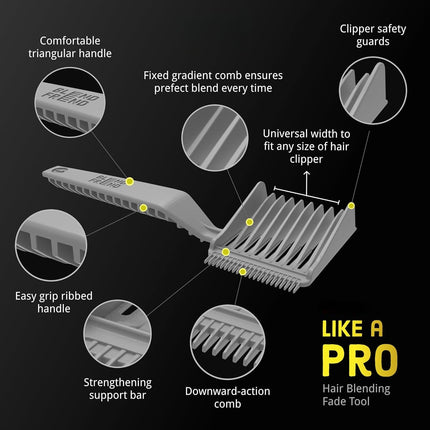 Fade Comb for Electric Clippers, Hair Cutting Tool for At Home Haircut – image 12