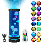 Jellyfish Lamp with Remote Control, 17 Color Changing Mood Light, 15 Inch Ocean Lamp for Room Decor