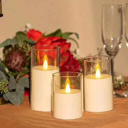 Flameless Candles with Remote, LED Candles Set of 3 with Timer – image 5