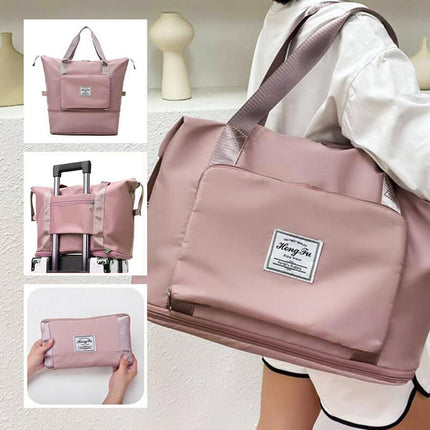 Large-Capacity Foldable Waterproof Travel Bag with Multiple Pockets | Versatile Travel Companion for Weekend Getaways