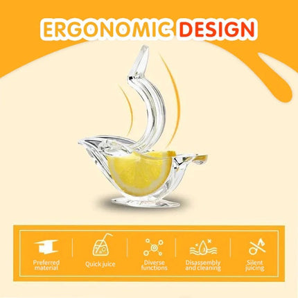Portable Manual Lemon Juicer with Ergonomic Design | Eco-Friendly Acrylic Squeezer for Fresh Juice at Home