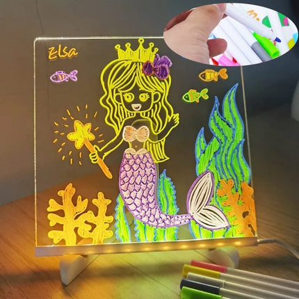 LED Drawing Board for Kids, Light Up Message Board with 7 Colored Pens, LED Sign Board for Cafe Menu – image 14