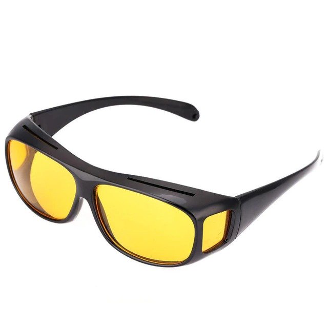 Night Driving Glasses, Anti Glare Glasses for Night Driving, Wrap Around Yellow Lens Glasses with UV400