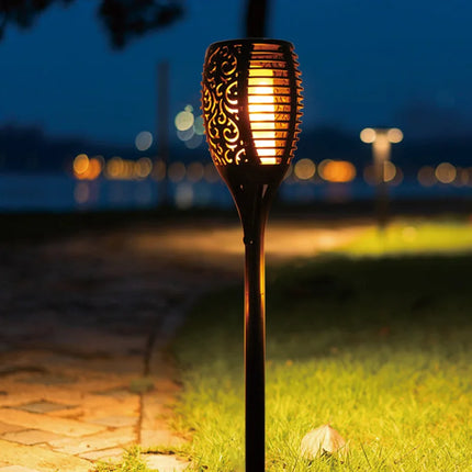 Outdoor Solar Torch Light with Flickering Flame Effect | Weather-Resistant Garden Decoration for Cozy Evenings