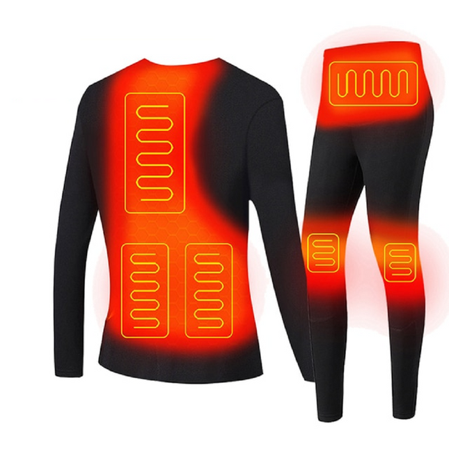 Heated Winter Thermal Underwear Set for Men and Women, Heated Long Johns with 3 Heat Settings, Heated Long Underwear_01
