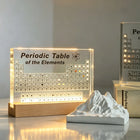 Real Elements Periodic Table Display with Integrated LED Lighting | Educational Acrylic Centerpiece for Science Enthusiasts