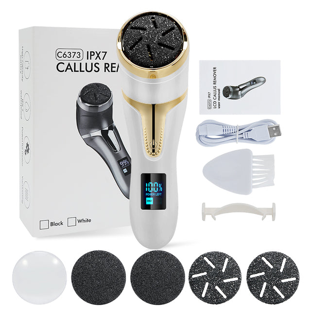 Electric Callus Remover for Feet, Rechargeable Foot File with 3 Heads