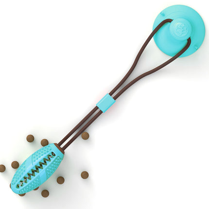 Interactive Dog Toy Ball with Suction Cup | Dental Care and Tug-of-War Fun for Active Dogs