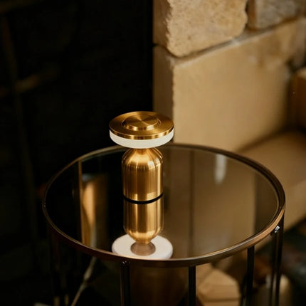 Dimmable Wrought Iron Table Lamp with Portable Design | Customizable Lighting for Elegant Interiors