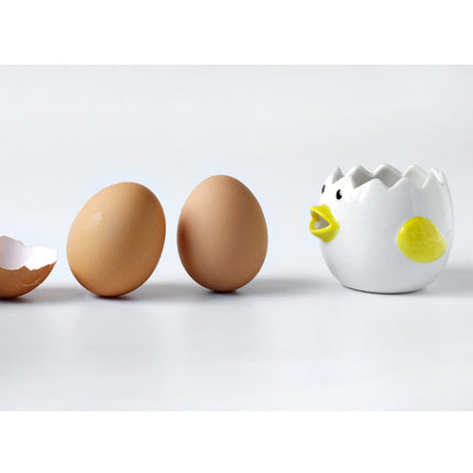 Cute Chicken Ceramic Egg White Separator with Practical Design | Fun Kitchen Accessory for Easy Cooking and Baking