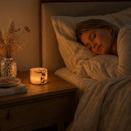 Handcrafted Marble Lamp with Rechargeable Cordless Design | Soft Ambient Lighting for Modern Interiors
