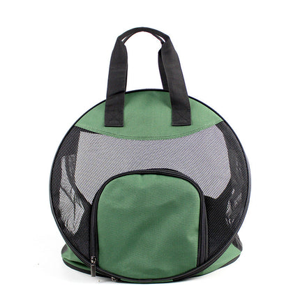 Portable Breathable Pet Carrier with Mesh Windows | Durable Polyester Handbag for Comfortable Travel