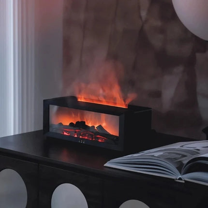 Humidifier with Mesmerizing Flame Effect & Multicolor Lighting | USB-Operated for Soothing Atmosphere