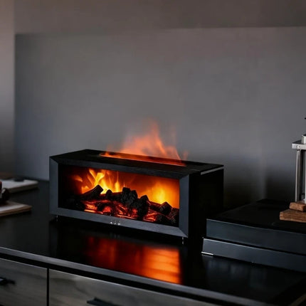 Humidifier with Mesmerizing Flame Effect & Multicolor Lighting | USB-Operated for Soothing Atmosphere