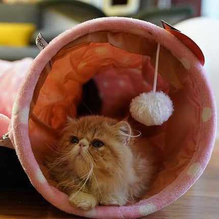 Rolling Dragon Cat Tunnel & Sleeping Bag with Soft Cloth | Cozy Resting Spot and Fun Playtime for Cats