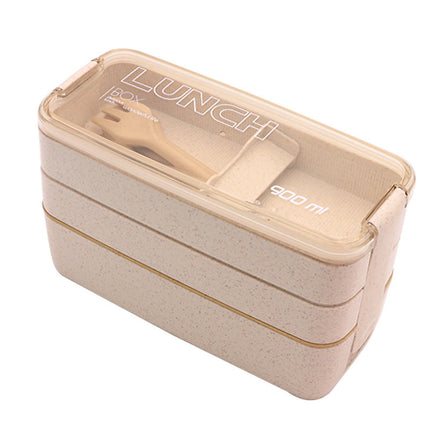 Eco-Friendly Three Layer Bento Lunch Box with Silicone Sealing Ring | Adjustable Meal Separator for Easy Meal Prep