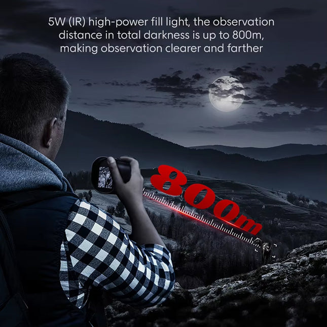 1080P HD Thermal Monocular with 800m Range & 10x Zoom | Nighttime Exploration Tool 1