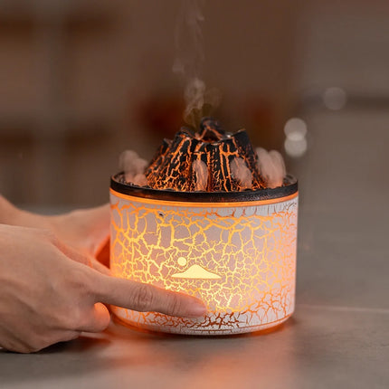 Volcano Humidifier with Colorful Changing Lights | Aromatherapy and Mist Mode for Relaxation and Hydration