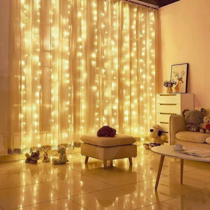 Fairy Curtain with 300 LED Lights & 8 Lighting Modes | Enchanting Decor for Cozy Indoor and Outdoor Ambiance