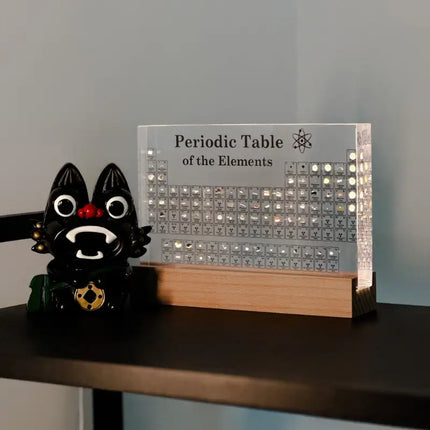 Real Elements Periodic Table Display with Integrated LED Lighting | Educational Acrylic Centerpiece for Science Enthusiasts