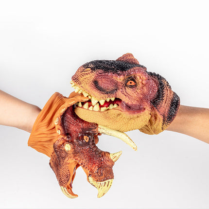 Dinosaur Hand Puppets for Kids, Soft Vinyl Dino Puppet, Dinosaur Toys for Boys and Girls, Pretend Play Toys