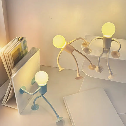 Bendable Desk Lamp with Flexible Limbs & Suction Cups | Quirky Lighting for Creative Spaces