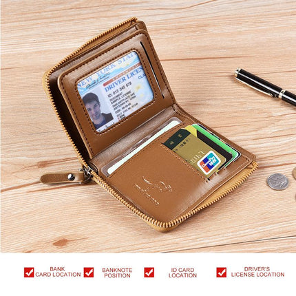 RFID Blocking Wallet for Men, Mens Zipper Wallet with 14 Card Slots – image 8