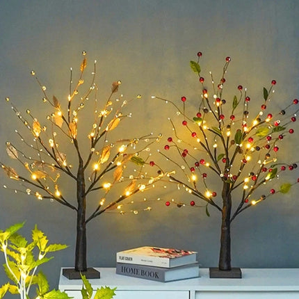 Spring Tree Accent with Warm White LED Lights | Elegant Seasonal Decor for Personalized Home Ambiance