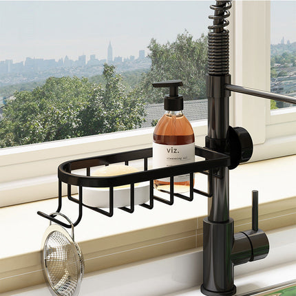Shower Caddy No Drill, Aluminum Bathroom Shelf with Hooks – image 17