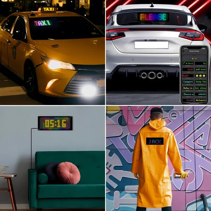 LED Message Display with Smart Control & Custom Animations | Universal Fit for Cars and Home Decor