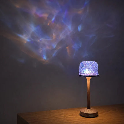 Northern Lights Projector Lamp with 16 Customizable Colors | Elegant Table Lamp for Captivating Atmosphere