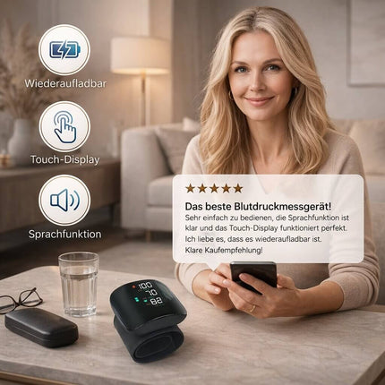 Home Blood Pressure Monitor, Rechargeable Blood Pressure Machine with Voice – image 4