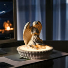 Aroma Light Diffuser Shaped like Angel with Dimmable Warm Glow | Natural Gypsum for Serene Ambiance and Aromatherapy