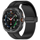 Silicone Watch Band for Samsung Galaxy Watch Ultra, Magnetic Samsung Watch Band with Stainless Steel Buckle