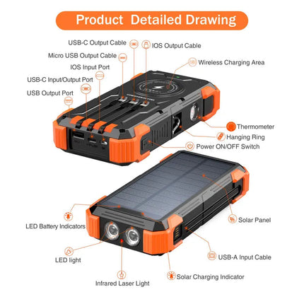 Camping Solar Power Bank with Carabiner – image 10