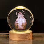 Mary / 8cm/3.15in Crystal Ball + 6cm/2.36in Stand