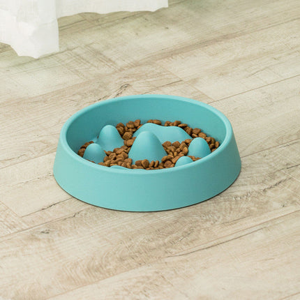 Pet Slow Food Bowl with Mountain Design for Slow Eating | Encourages Healthy Eating Habits for Cats and Dogs