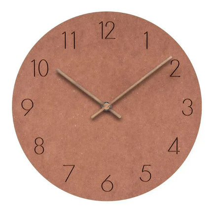 Minimalist Wall Clock, Nordic Wood and Metal Clock for Wall Decor