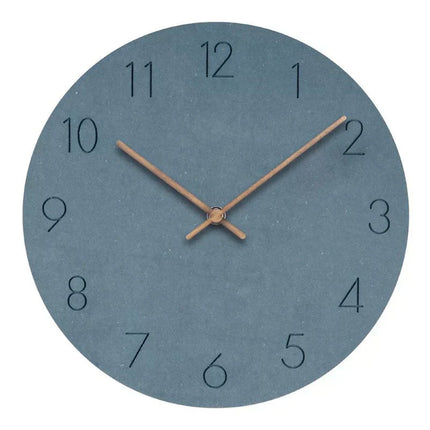 Minimalist Wall Clock, Silent Analog Wall Clock, Nordic Wood and Metal Clock for Wall Decor