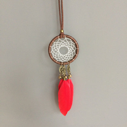 Feather Car Pendant with Wind Chime and Bell | Elegant Decor for Stress Reduction and Aesthetic Appeal