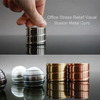 Metal Fidget Toys for Adults, Optical Illusion Spinning Top, Stress Relief Toy for Office Desk Decor, Kinetic Art