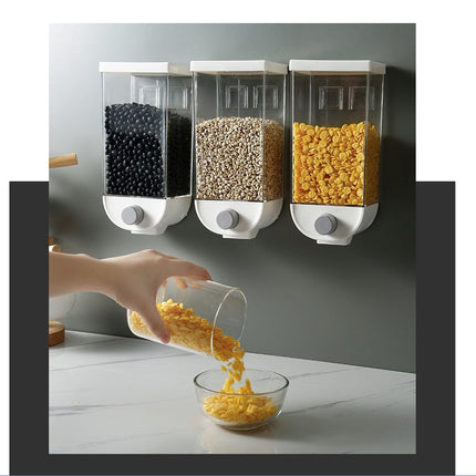Airtight Grain Storage Container for Kitchen with Easy-Press Dispenser | Keeps Dry Foods Fresh and Organized
