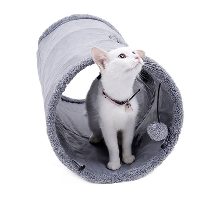Cat Tunnel Toy with Collapsible Design & Durable Suede Material | Engaging Activity for Indoor and Outdoor Fun