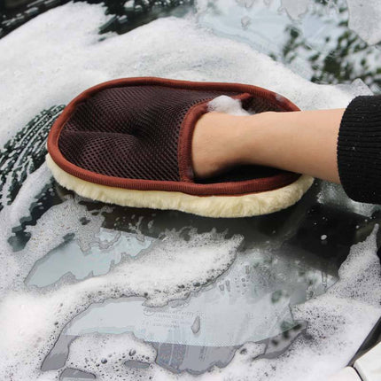 Car Wash Gloves with High-Grade Imitation Wool | Soft Cleaning for Cars and Motorcycles