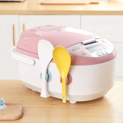 Flexible PVC Rice Scoop Holder with Suction Cup | Space-Saving Kitchen Tool for Easy Organization